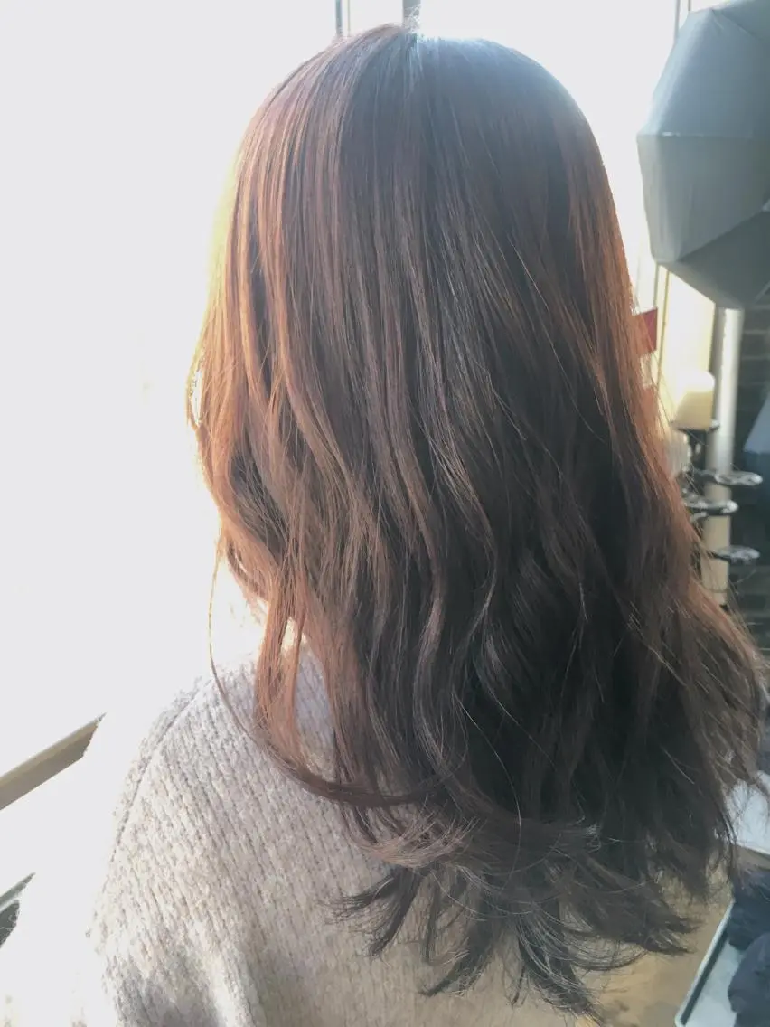 ロング カラー パーマ ブラウンカラー 代表 中島貴志のヘアスタイル