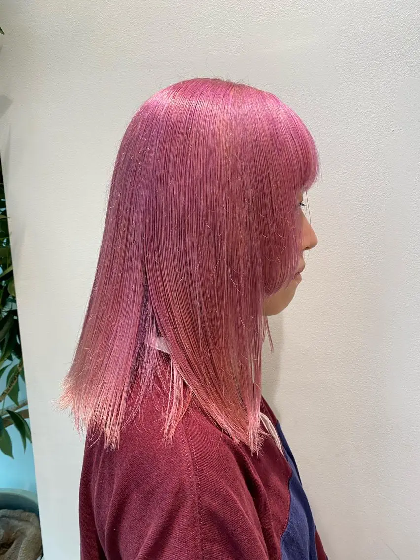 カラー ヘアカラー デザインカラーウルフ 宙也のヘアスタイル