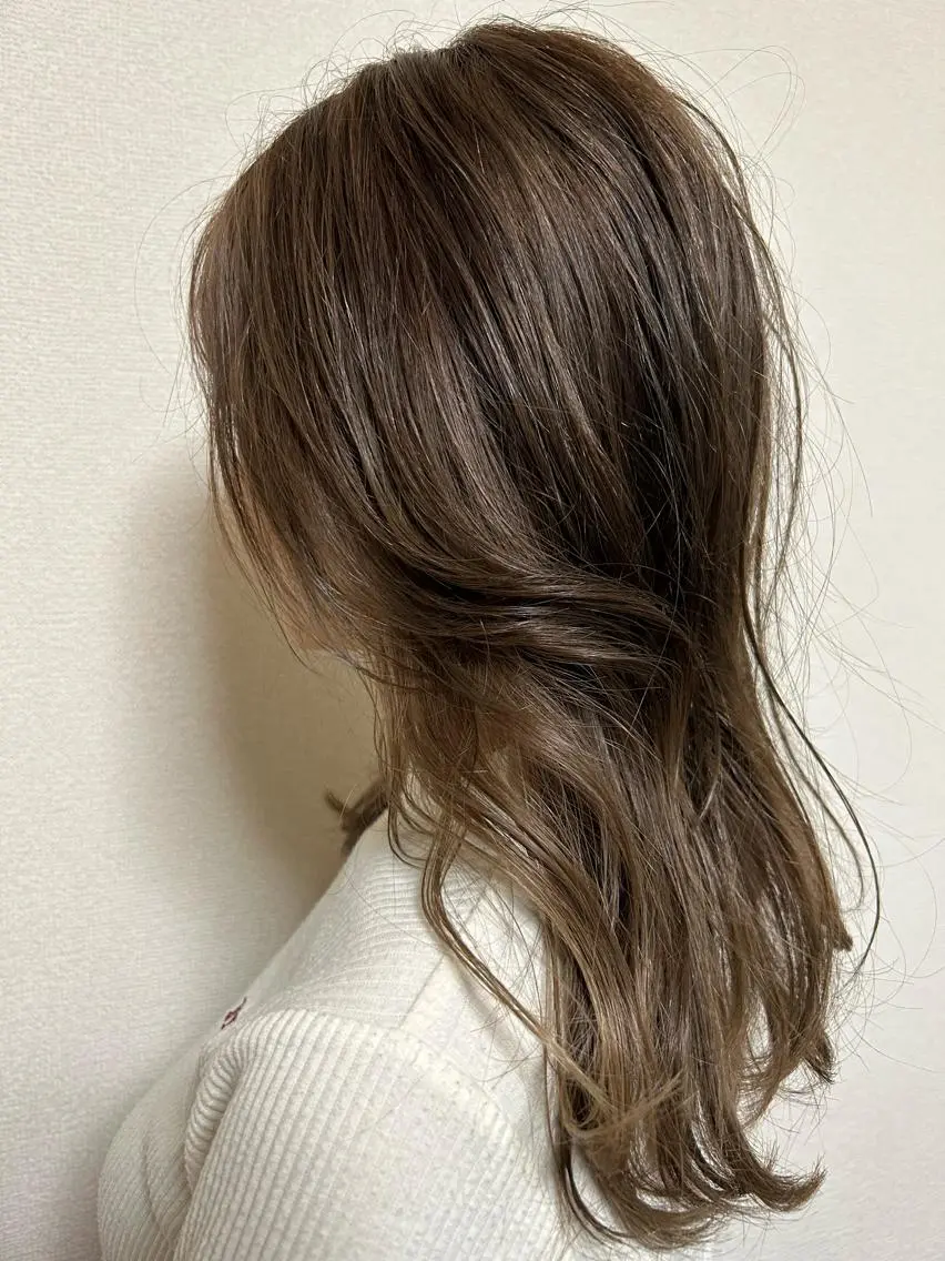セミロング カラー ベージュカラー 透明感カラー インナーカラー メンズヘア/透明感 カラー/ayatoのヘアスタイル