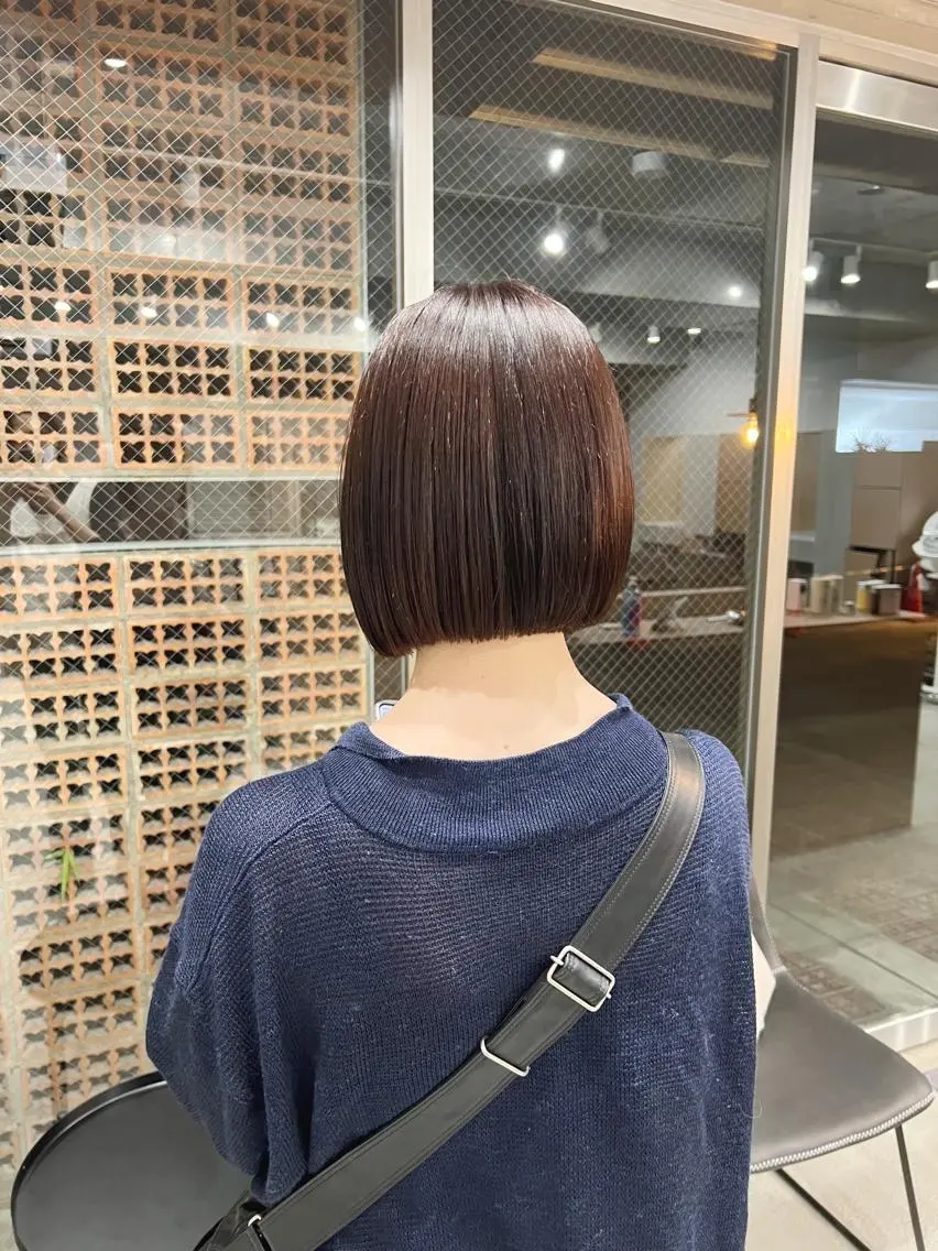 ショート カラー ボブパーマコテ巻き風 パーマNo1深江秀平のヘアスタイル