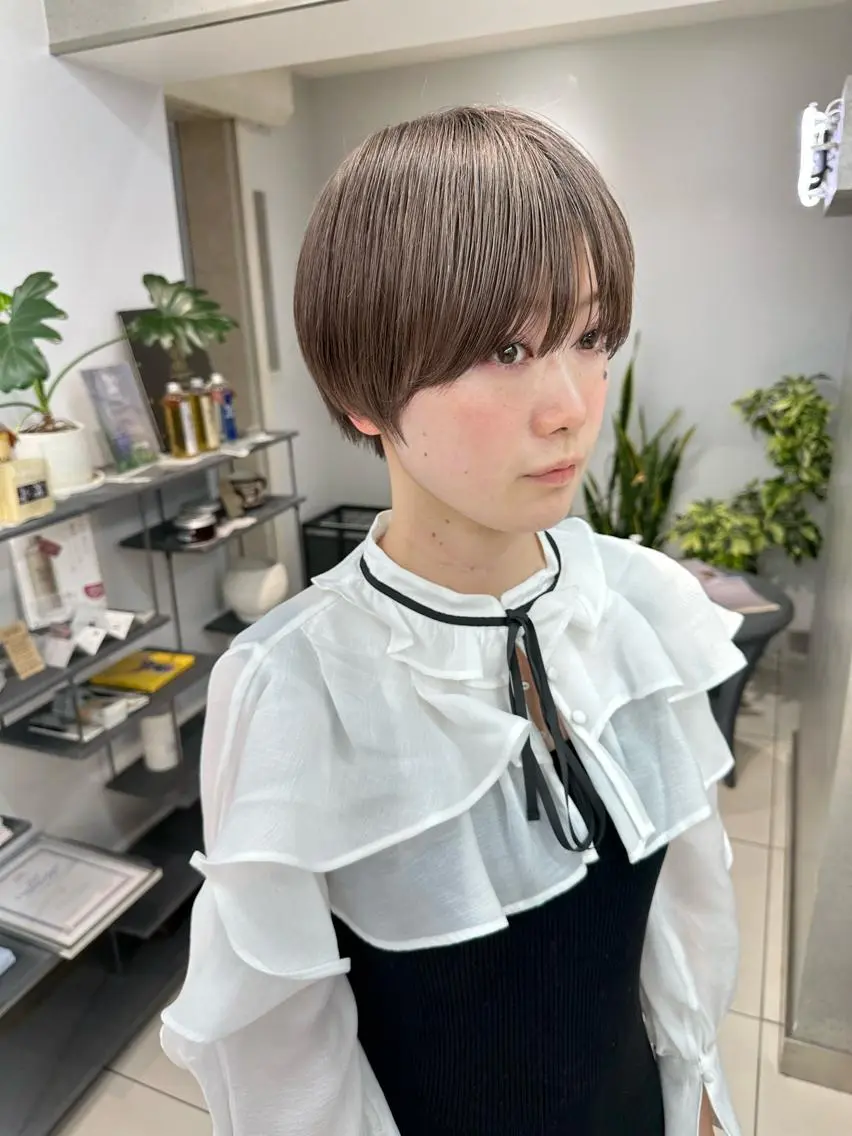 ショート カラー パーマウルフショート 濱田匠のヘアスタイル