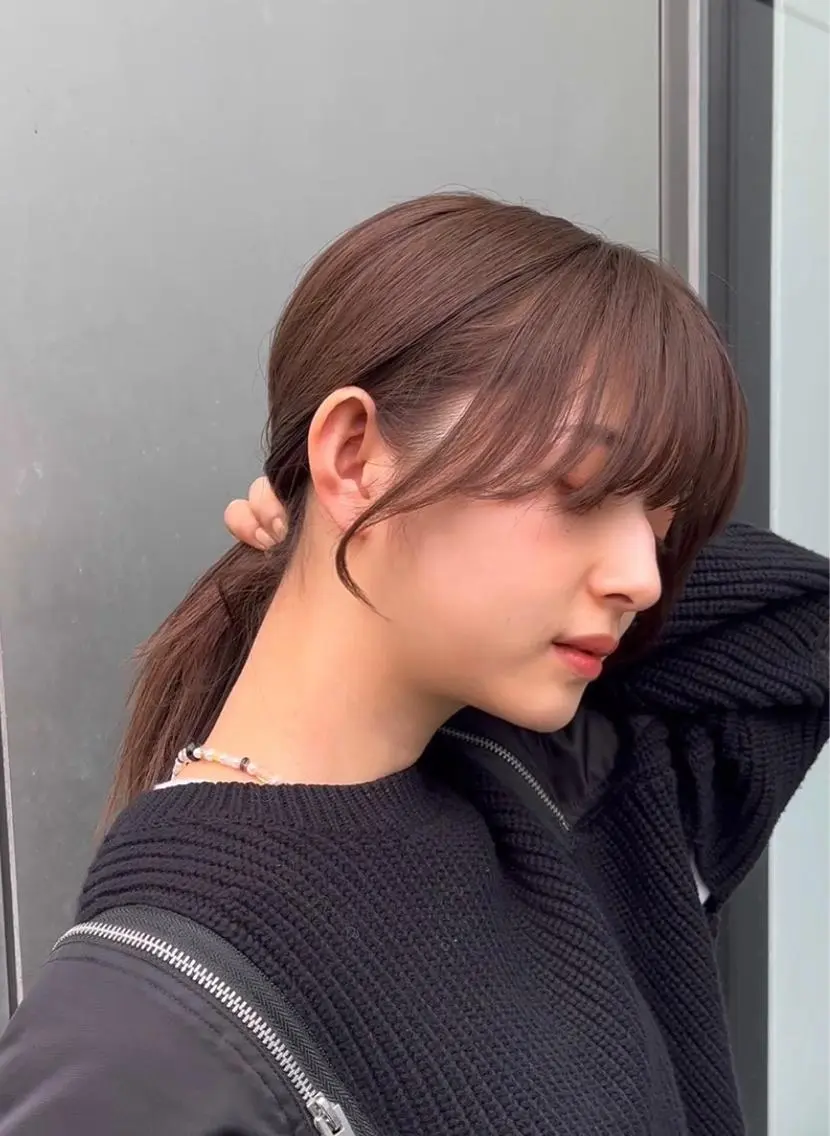 ミディアム カット ヘアカラー トリートメント 🌫️大人韓国ヘア 🌫️naoyaのヘアスタイル