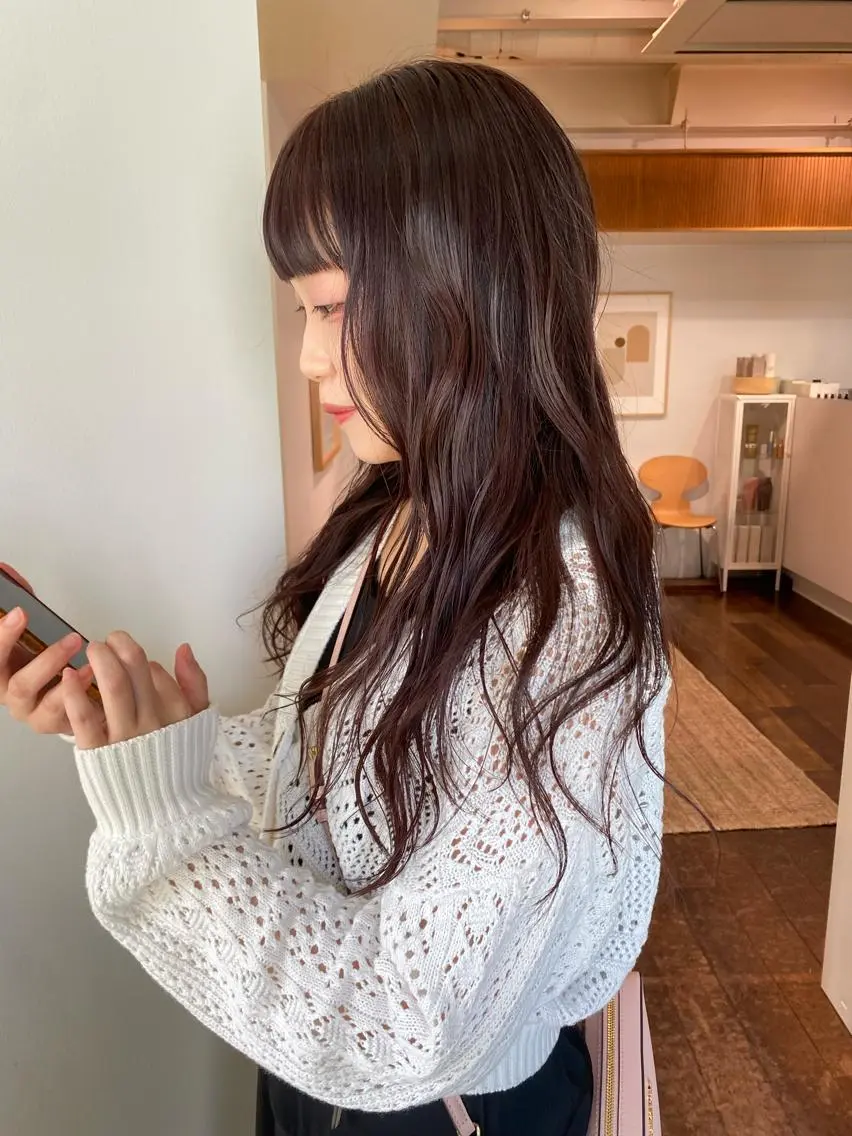 ロング カラー ブラウンカラー ラベンダーカラー ラベンダーピンク ピンクカラー ピンクブラウン レイヤー🌟艶カラー 🕊まやのヘアスタイル