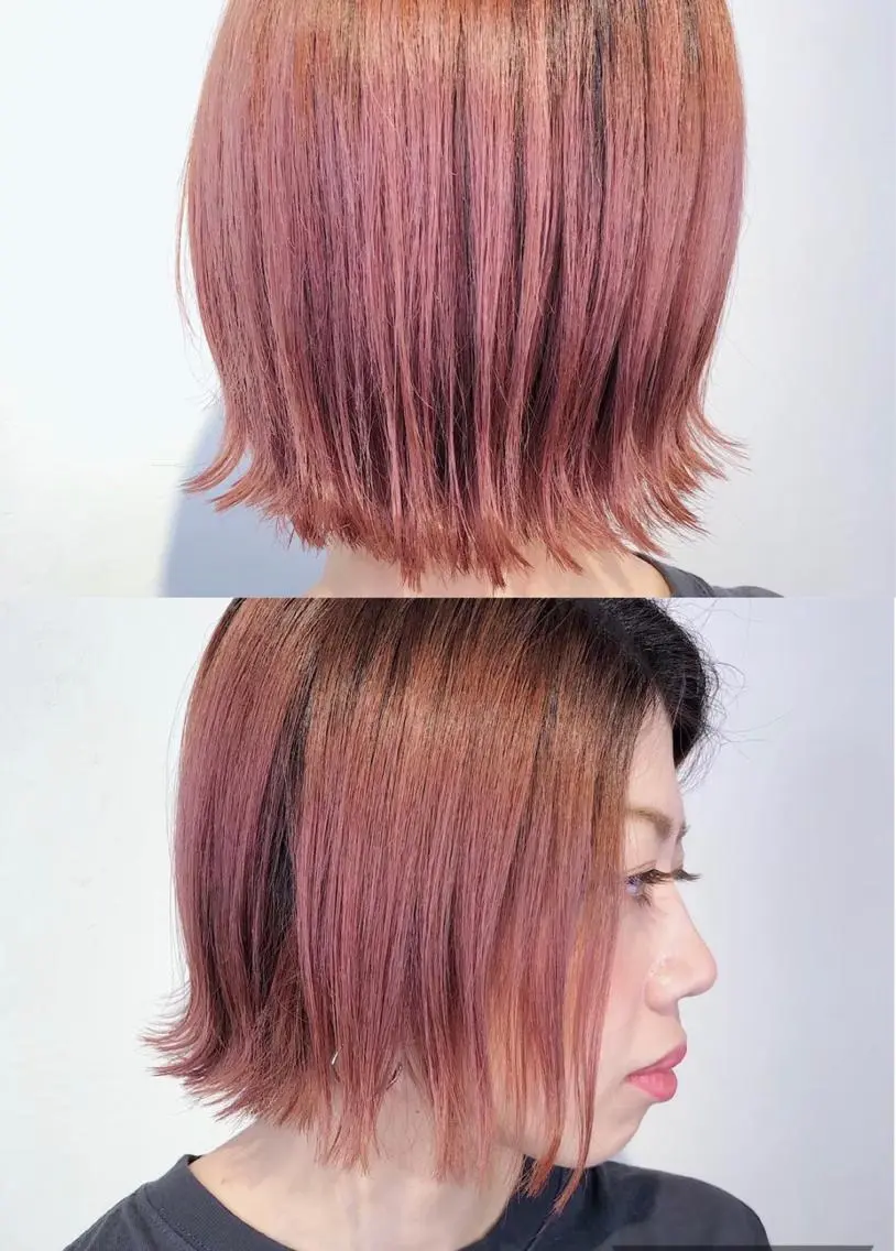 セミロング カラー _WHITE 高槻のヘアスタイル