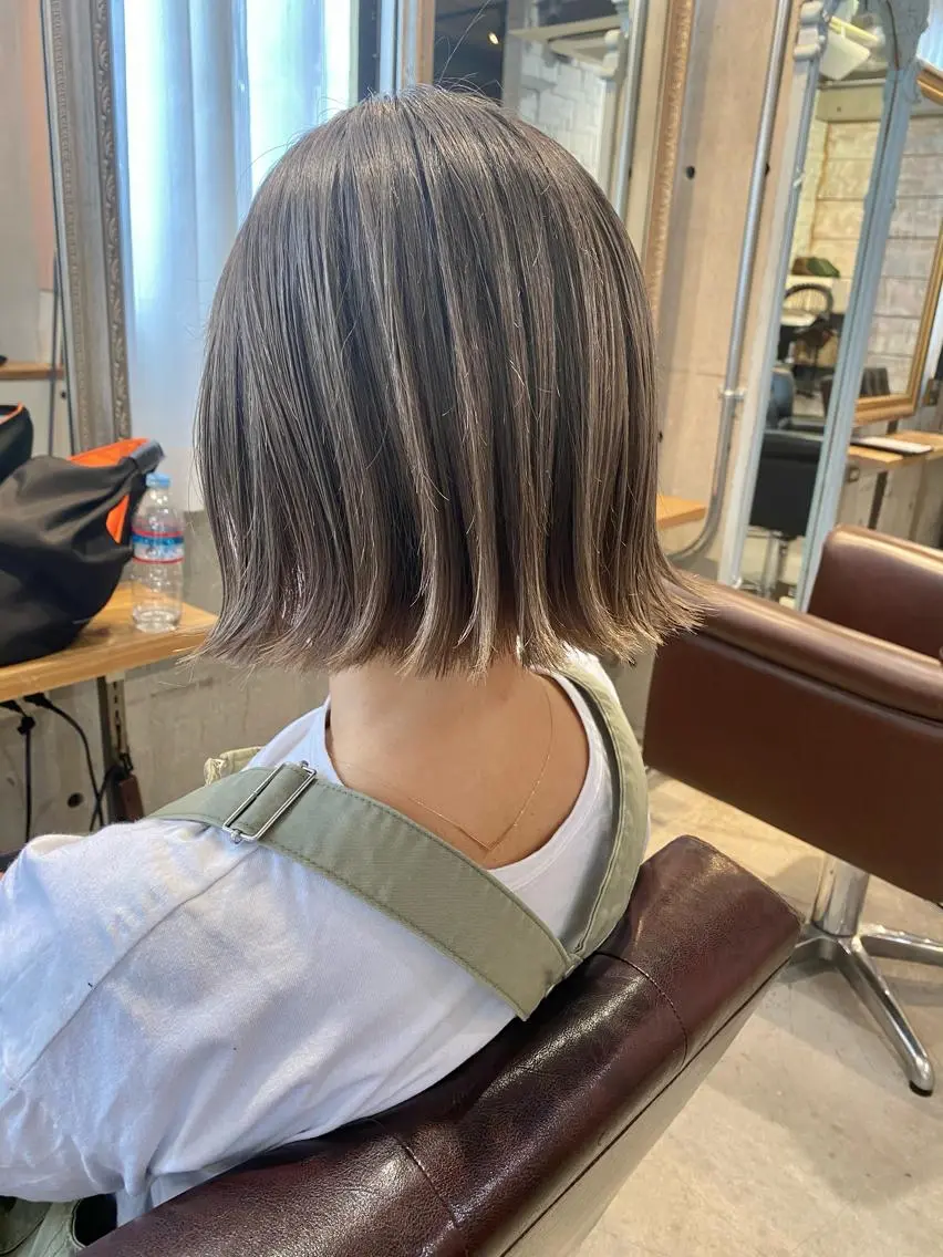 ミディアム カラー カット ヘアカラー トリートメント 似合わせカラーパーマ 🌿kitin米川のヘアスタイル