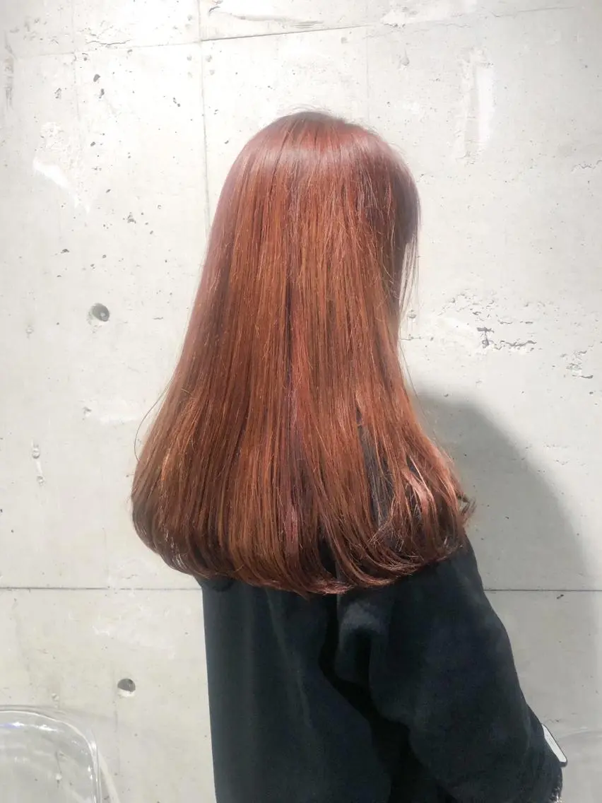 セミロング カラー パーマ ヘアアレンジ メンズ キッズ ネイル マツエク・マツパ ピンクカラー カラーマツエク ピンク 春ネイル 当日予約⭕️ Rene’のヘアスタイル