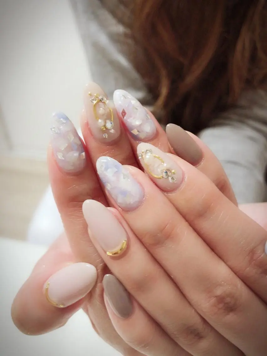 ネイル ブルー ニュアンスネイル ハンドネイル * haruのネイルデザイン