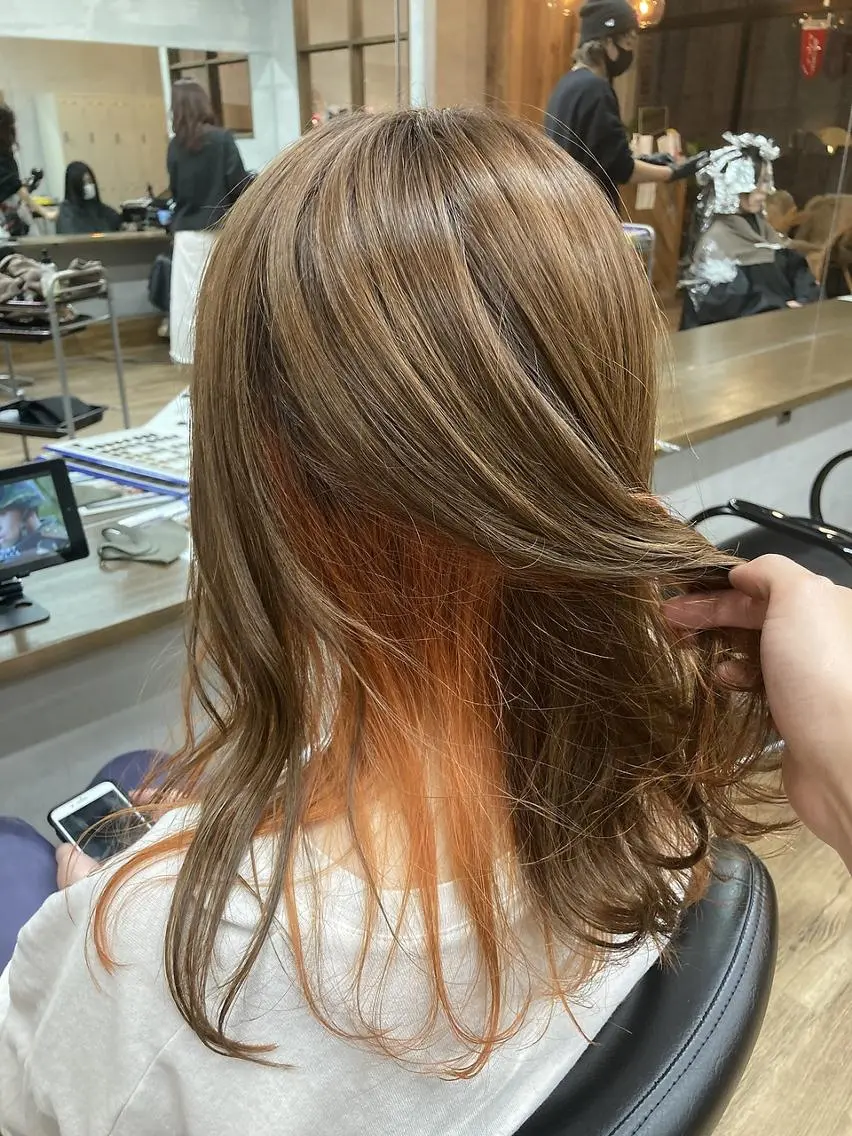ロング カラー インナーカラー ANGELICA 天理店のヘアスタイル