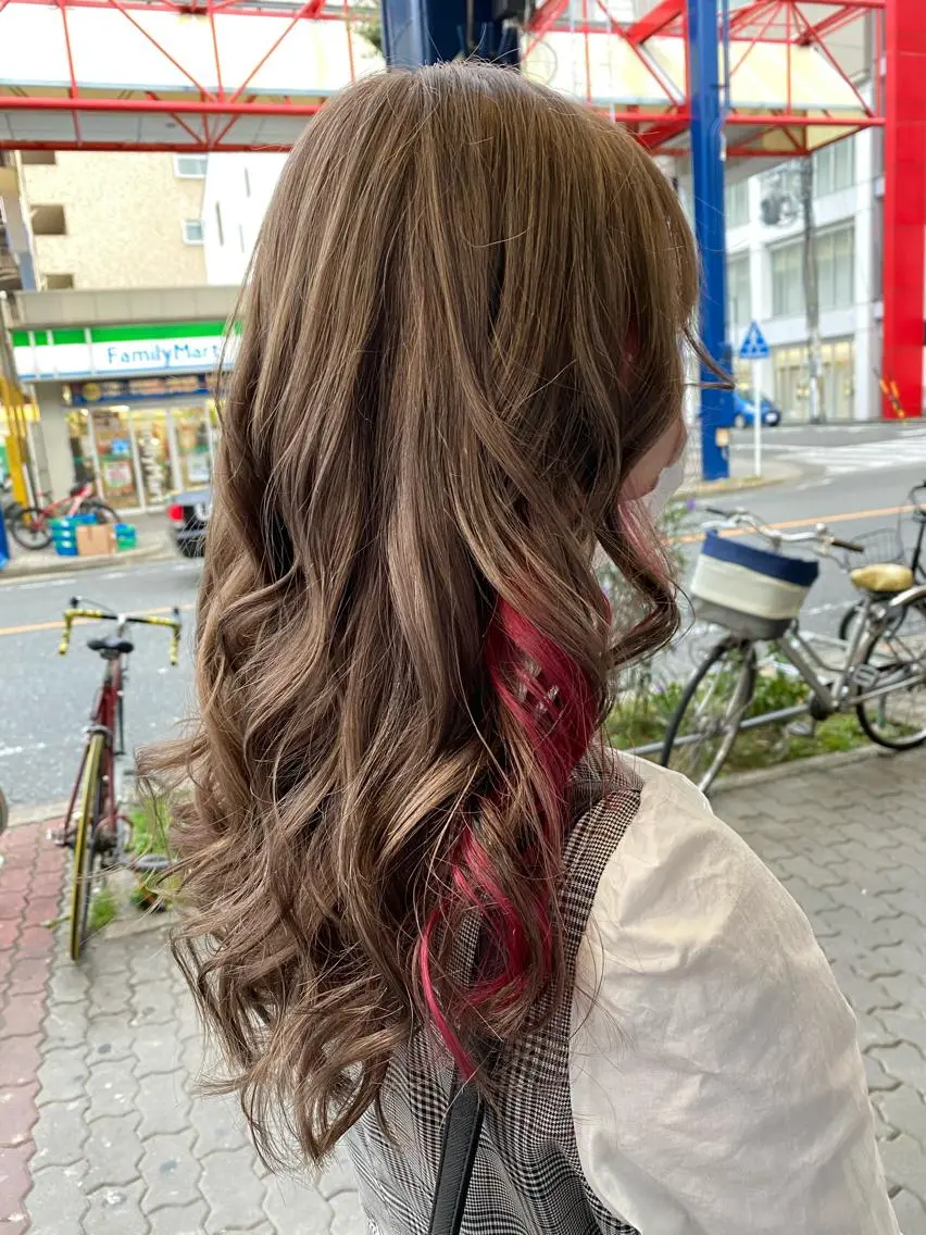 ミディアム ヘアカラー ゆぴ☾‪/推しカラー /ハイトーンのヘアスタイル
