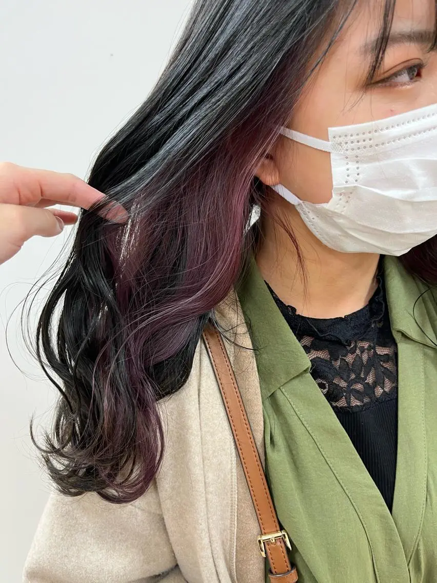 セミロング カラー 暖色/ブリーチカラー 🎀 M i k uのヘアスタイル