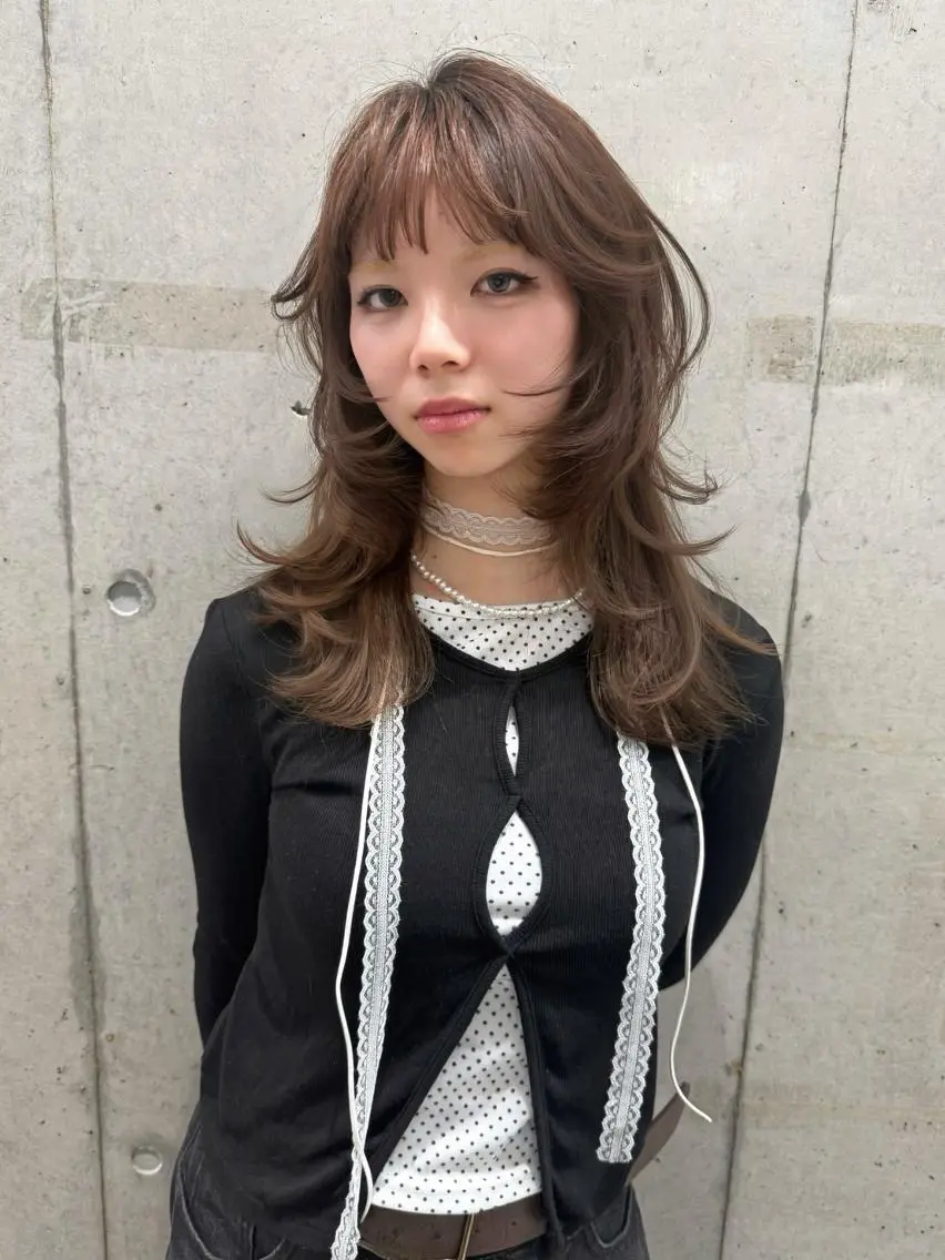 カラー セミロング 透明感カラー グレージュ モカグレージュ 透明感🪽艶カラー☆ トレンドヘア✨のヘアスタイル