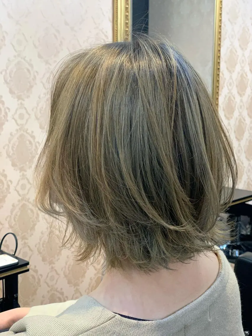 ミディアム カラー ブリーチ 髪質改善✨艶カラー MASAYAのヘアスタイル