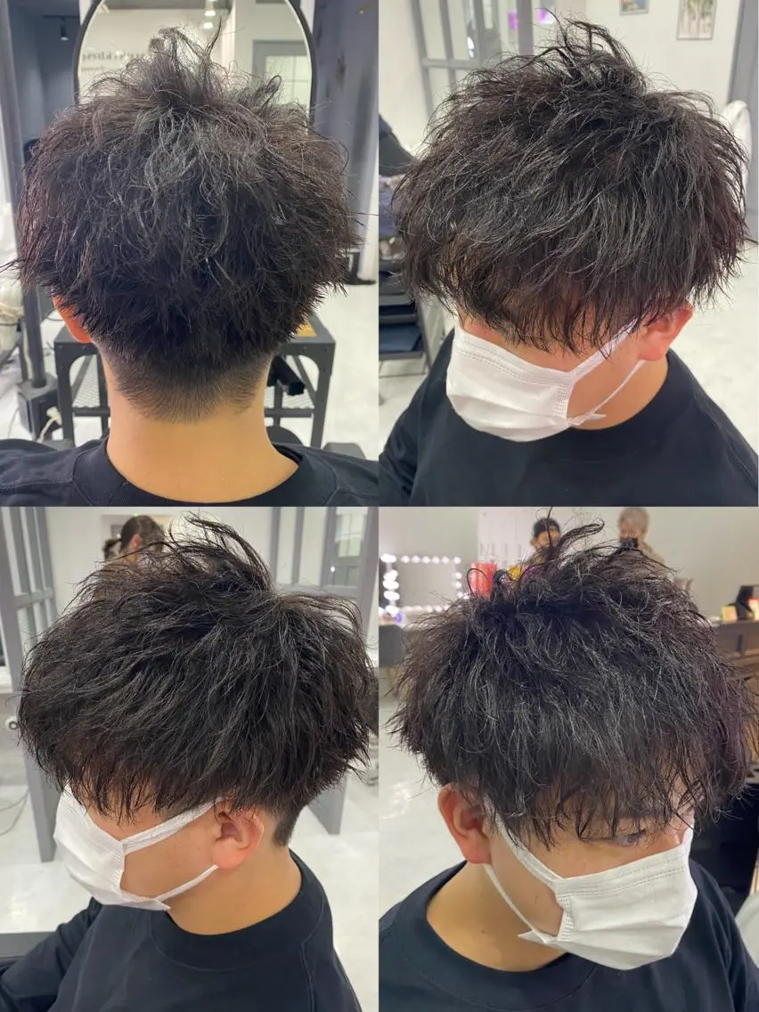 ショート パーマ ヘアアレンジ メンズ カット 🔥メンズパーマ 特化 渡辺一翔のヘアスタイル