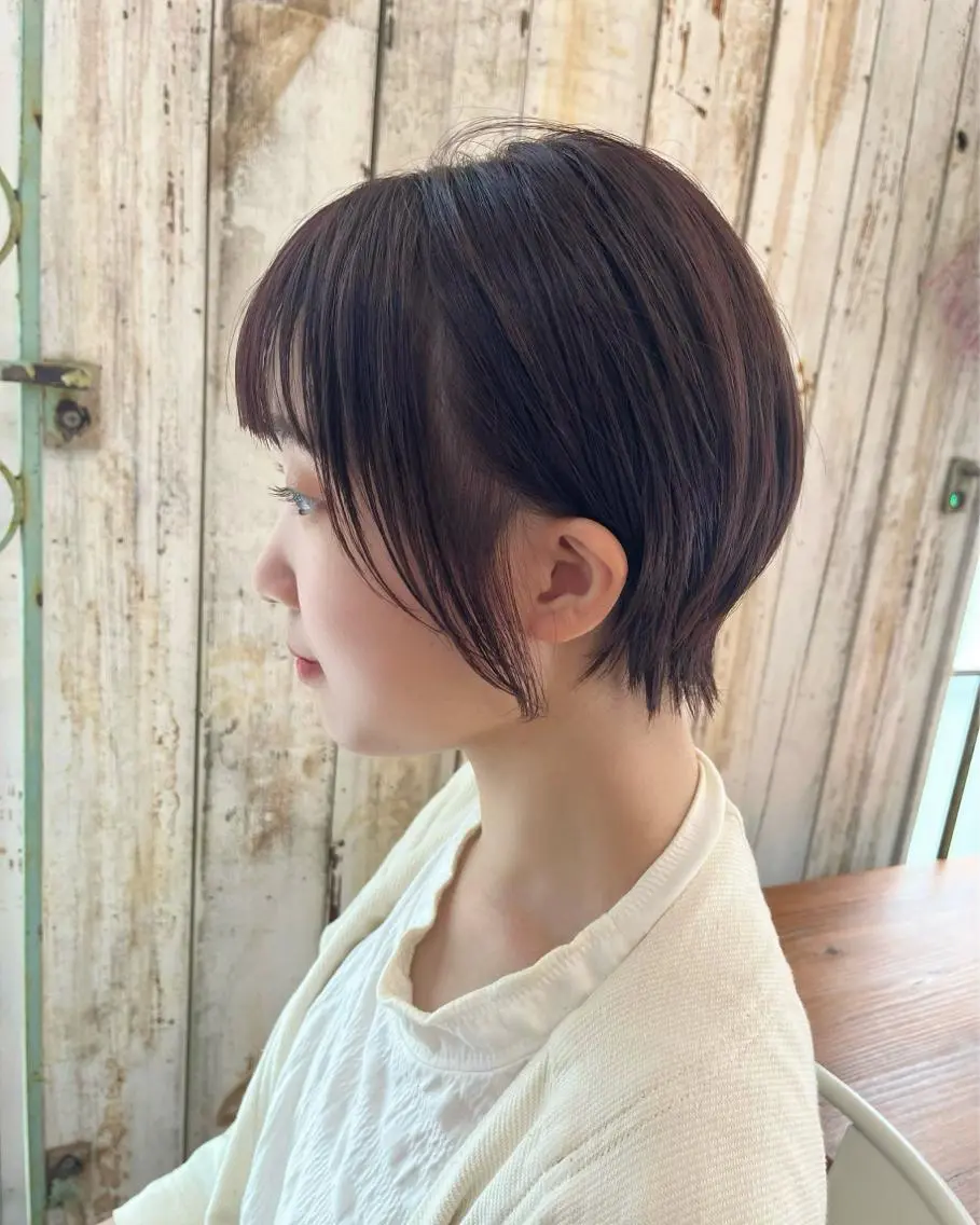 ショート カラー 丸みショート ショートヘア 髪質改善☆ 縮毛矯正miyuのヘアスタイル