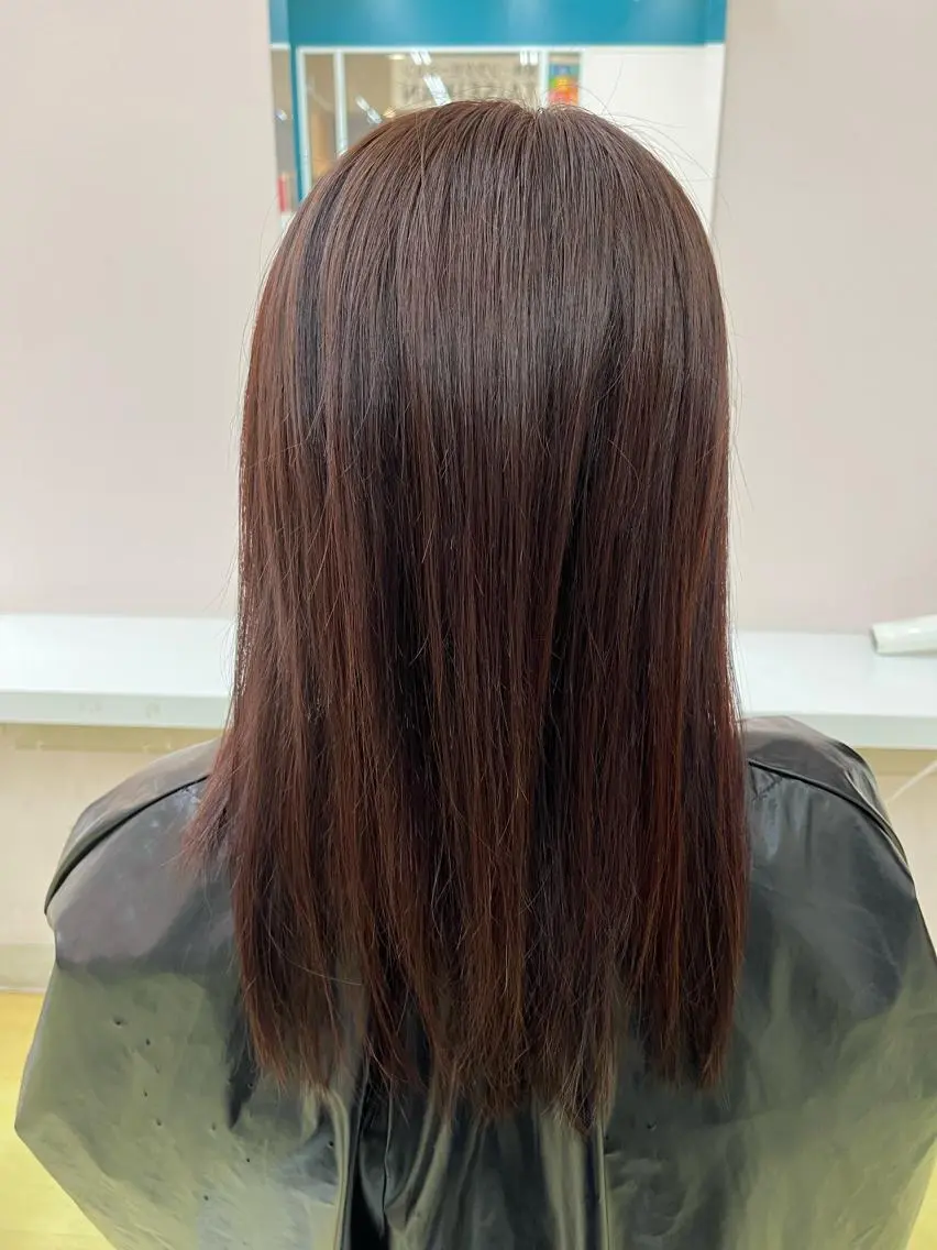 セミロング カラー ブラウンカラー Shimose Yukaのヘアスタイル