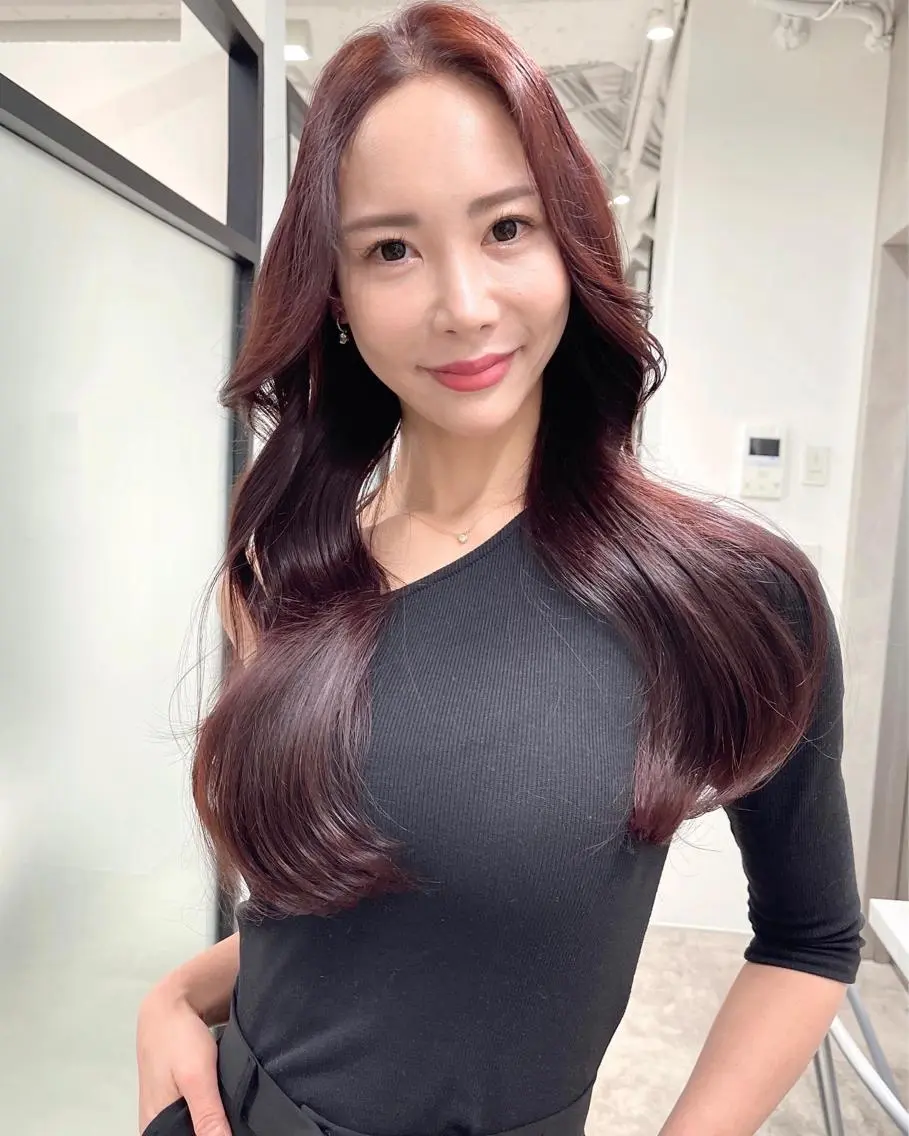 ロング 韓国風ヘア レイヤーカット カット ヘアカラー トリートメント 韓国レイヤーカット 髪質改善▫️水野有真のヘアスタイル