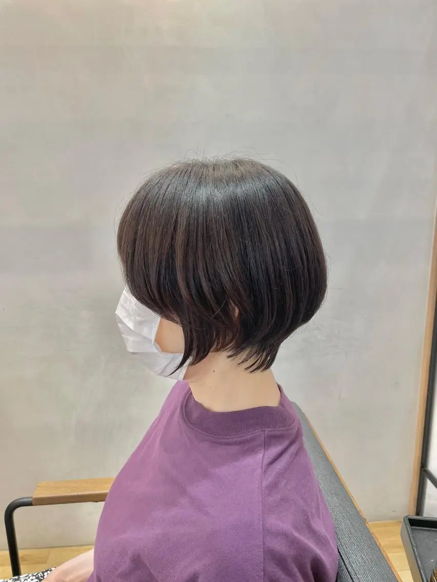 ショート ショートボブ 丸みショート ボブ ハイライト ショートヘア シノハラ ガクト ショート/白髪ぼかしのヘアスタイル