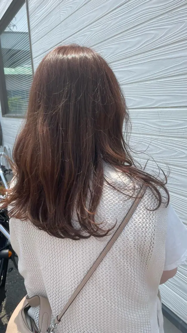 ロング カット ヘアカラー トリートメント ビヨウシツトリコ よねたにみなのヘアスタイル