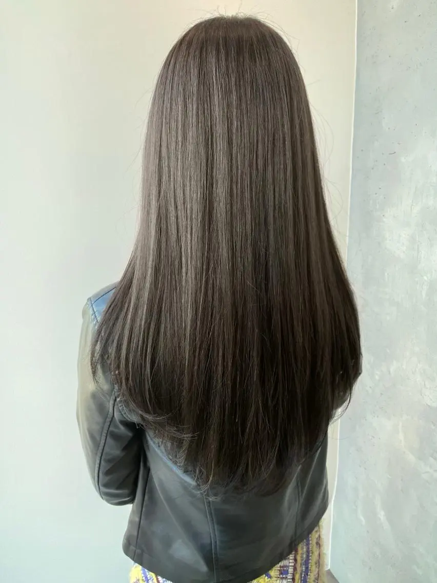 ロング カラー ヘアアレンジ ブリーチ ブリーチなしカラー 【艶髪×韓国風】 毛流れ職人 RYOのヘアスタイル