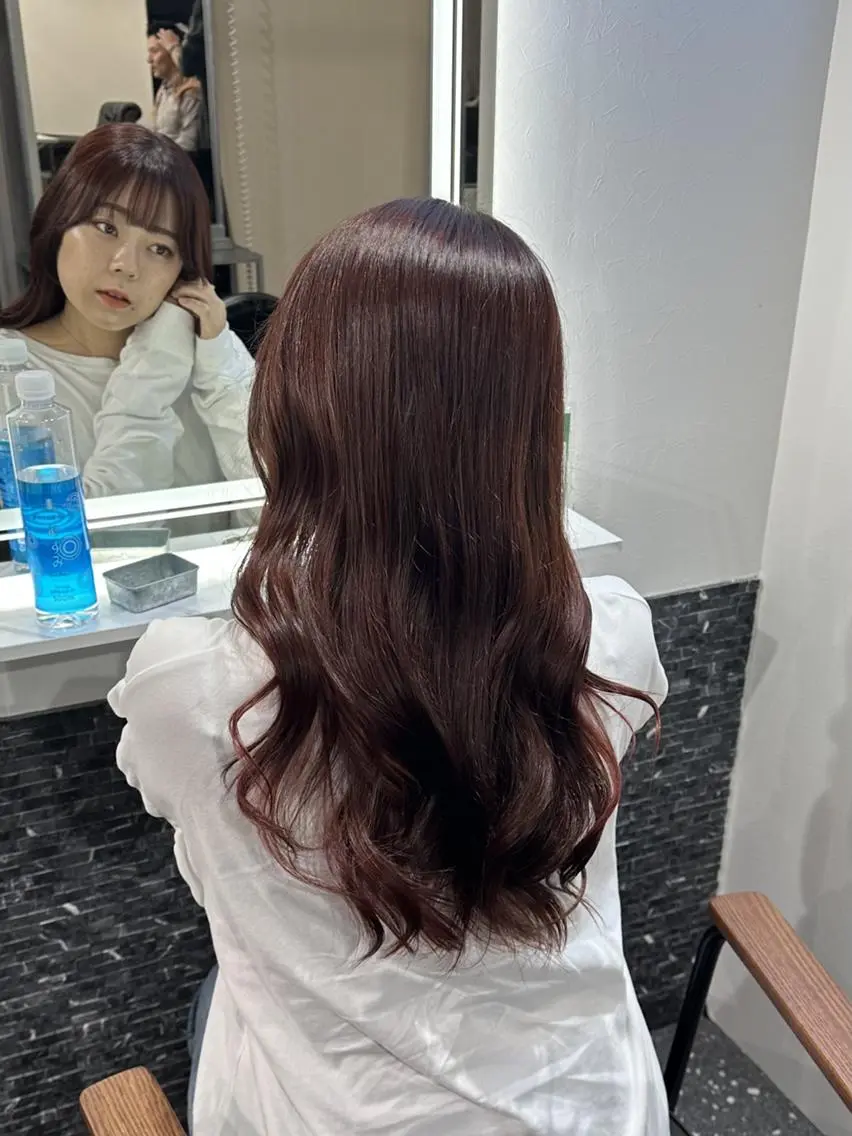 カラー ロング 透明感カラー 韓国風ヘア レイヤーカット ロング トリートメント カット ヘアカラー トリートメント 要プライベートサロン vert🌿マルイ裏のヘアスタイル