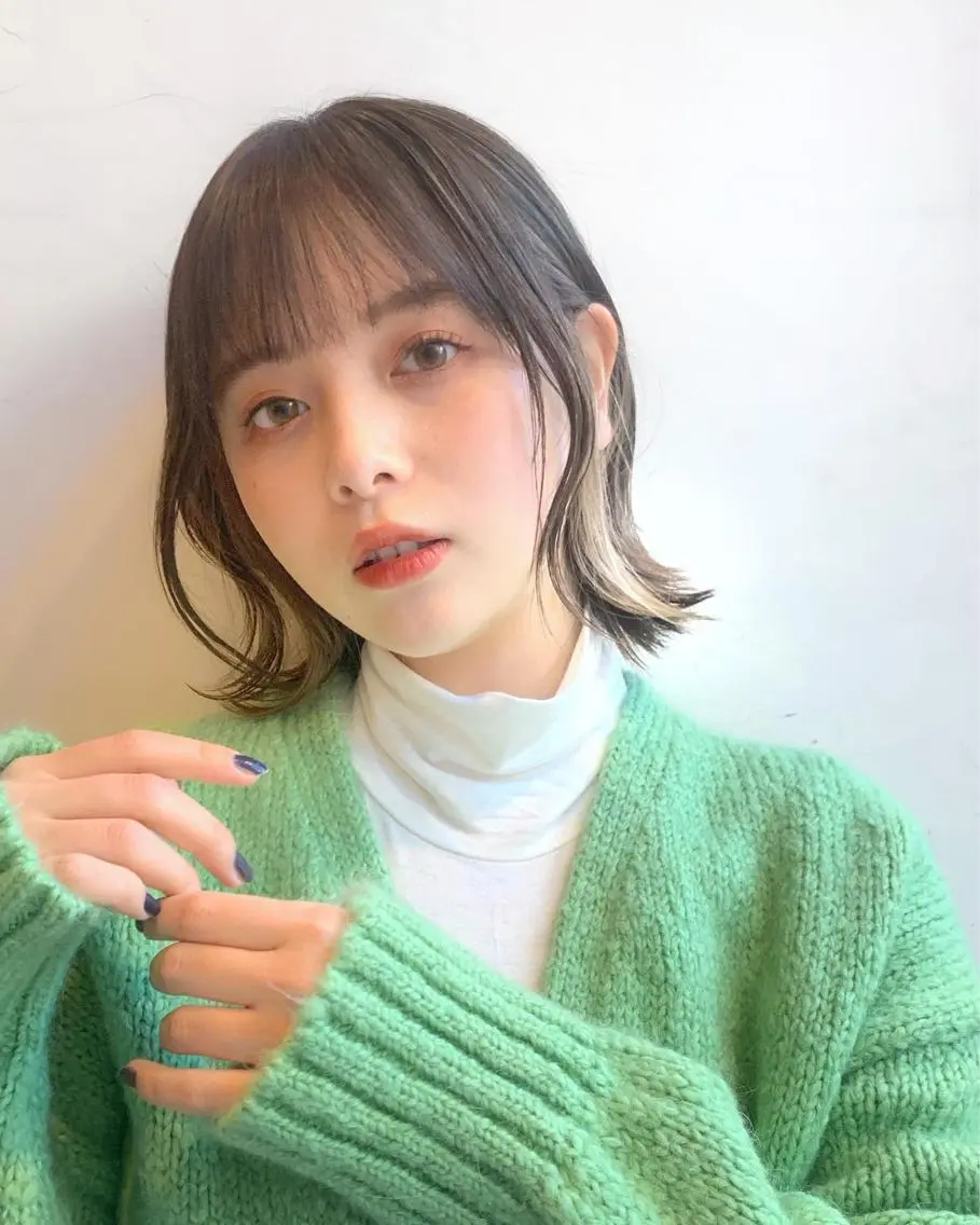 ショート カラー ボブ レイヤー専門家 ダブルカラー修のヘアスタイル