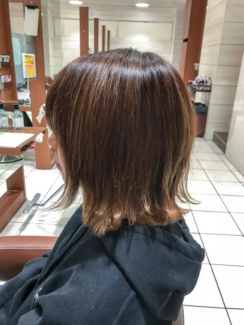 ショート カラー パーマ ショートボブ ボブ ショートヘア 外ハネヘア テラモト カズヨシのヘアスタイル