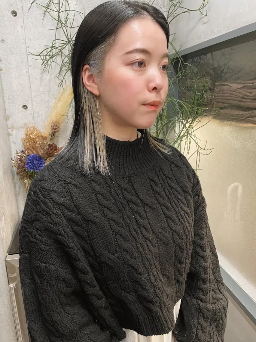 ミディアム カラー インナーカラー カット ヘアカラー トリートメント センスをお届けします 大谷将生infpのヘアスタイル