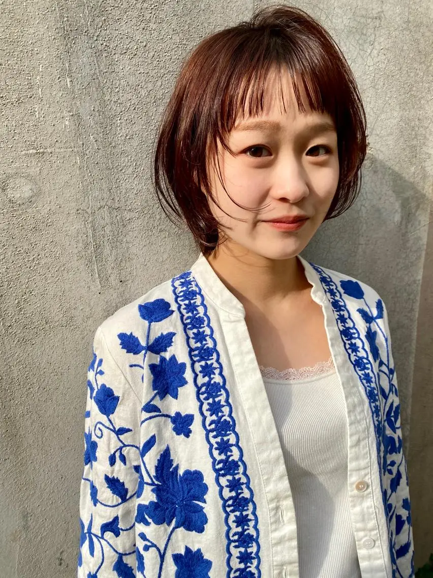 ショート カラー パーマ ヘアアレンジ ヘアカラー 縮毛矯正 トリートメント くびれレイヤー/艶 カラー　MADOKAのヘアスタイル