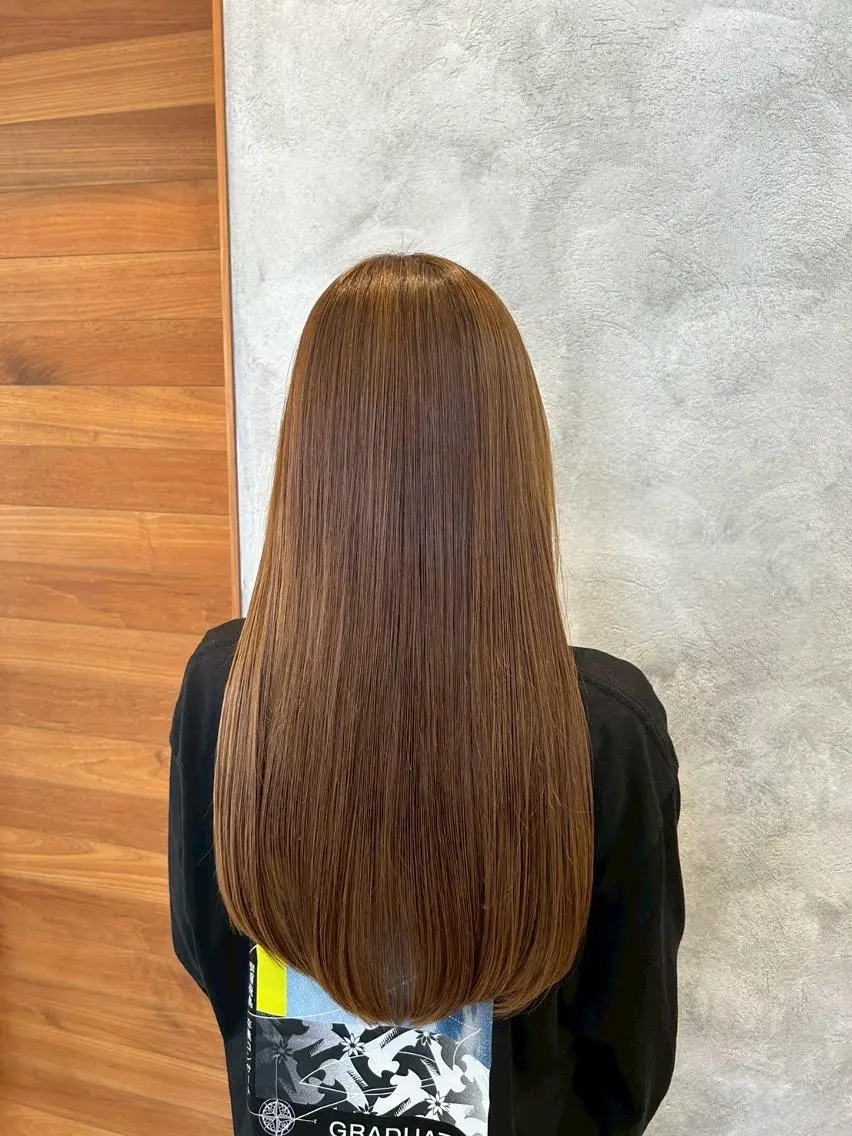 カラー ロング カット ヘアカラー トリートメント 高村 菜子のヘアスタイル