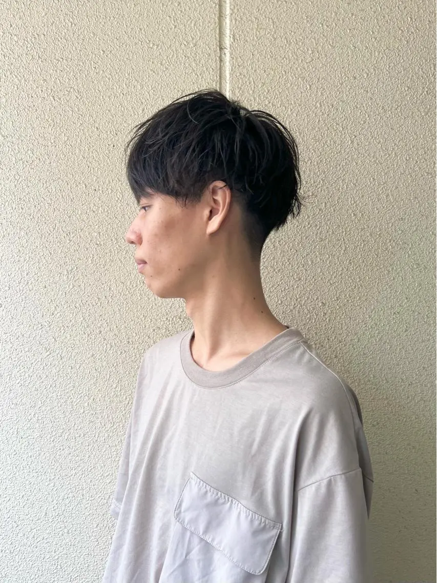 ショート メンズ マッシュ メンズパーマ メンズショート ツーブロック 刈り上げ ボブ/ショート/ 髪質改善/池澤慎人のヘアスタイル