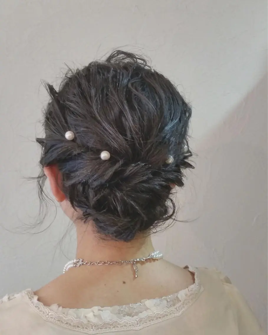 ミディアム ヘアアレンジ 前田 裕介のヘアスタイル