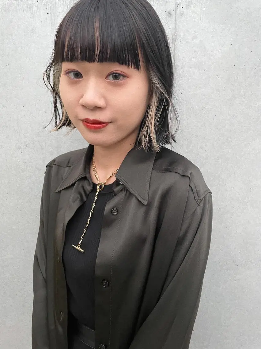 ショート カラー ハイライトカラー ボブ ハイライト カット ヘアカラー トリートメント センスをお届けします 大谷将生infpのヘアスタイル
