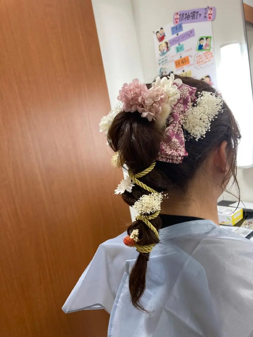 ヘアアレンジ 成人式 小顔矯正　まつ毛 Komaci篠田敦子のヘアスタイル