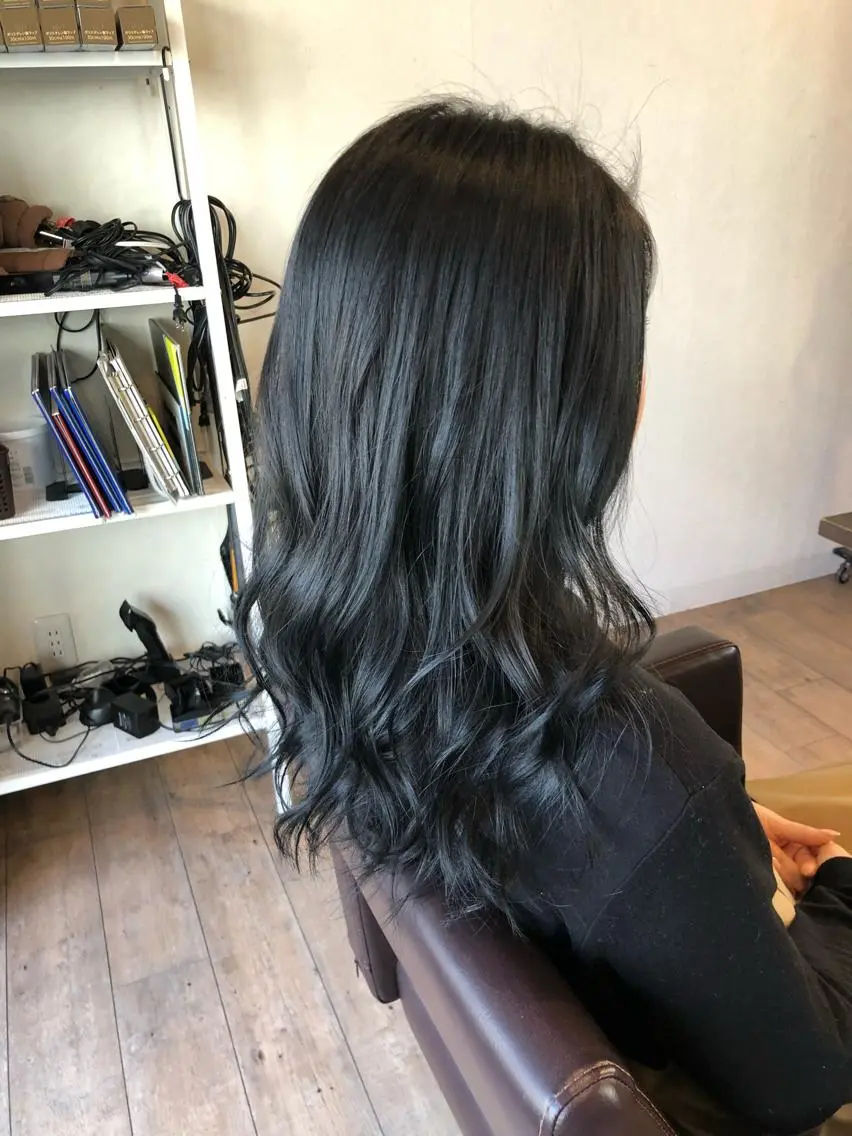 セミロング カラー アッシュ ブルーカラー ブルーアッシュ 透明感カラー 美髪・艶髪特化美容師 RYOJIのヘアスタイル