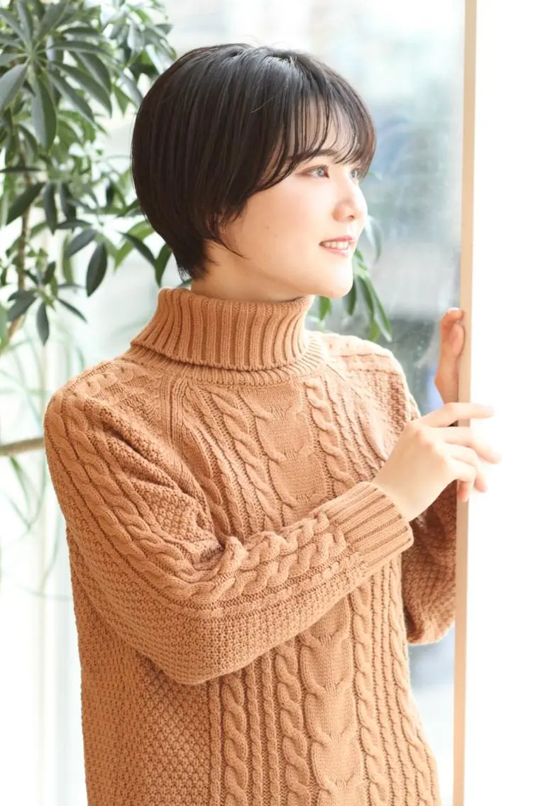 ショート カラー ボブ ショートヘア サイドバング 小顔カット 中尾 文哉のヘアスタイル