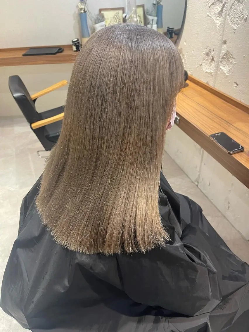 ロング カラー ヘアカラー トリートメント 店長 MANAMI 艶カラー／骨格ボブのヘアスタイル
