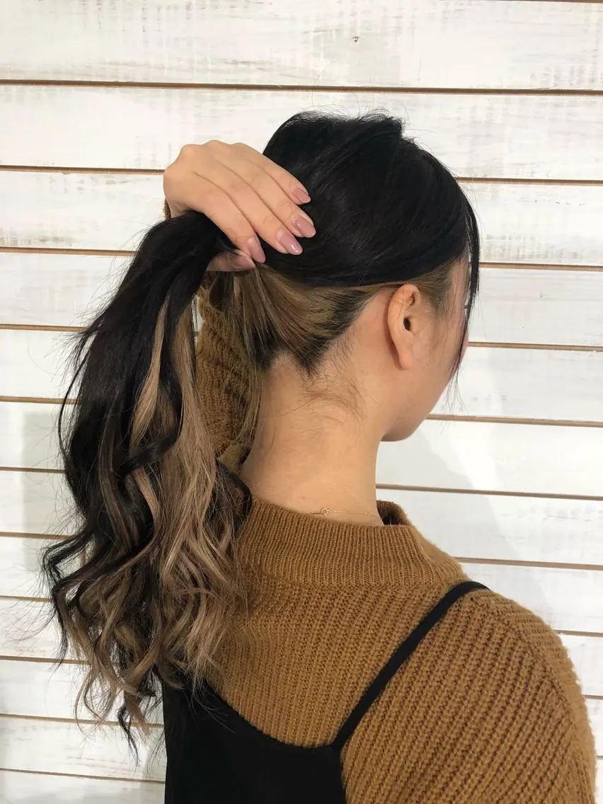 ロング カラー シールエクステ エクステ ヘアカラー エクステ 🧡艶髪/エクステ 🫧🧡YUKI❄️のヘアスタイル