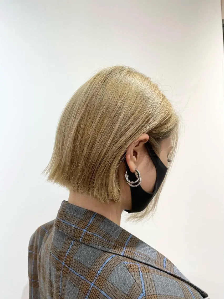 カラー ベージュカラー ハイトーンカラー ハイトーンベージュ ハルカ ・のヘアスタイル