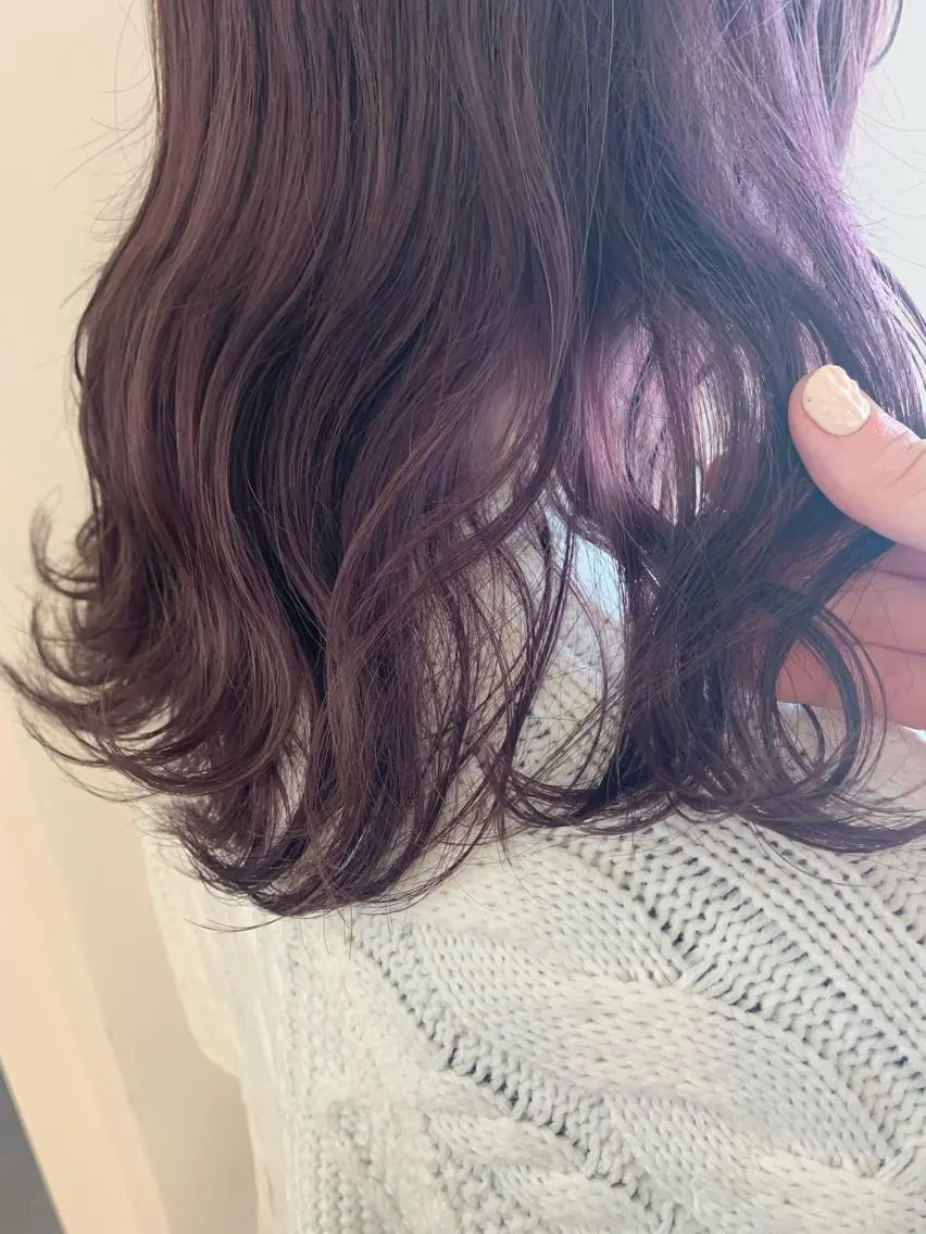 セミロング カラー 暖色/ブリーチカラー 🎀 M i k uのヘアスタイル