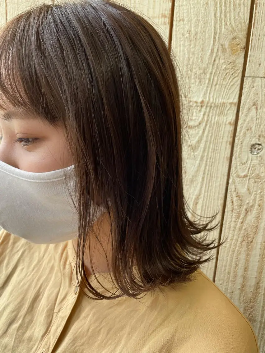 ミディアム カット ヘアカラー トリートメント 福田 ジュンキのヘアスタイル
