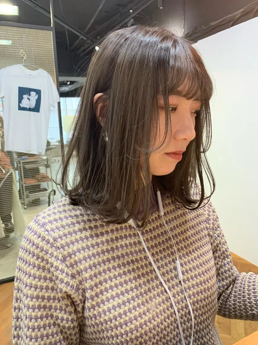 ミディアム カラー カット ヘアカラー トリートメント 🍃柔らか透け髪 /表参道/瑞希🍃のヘアスタイル