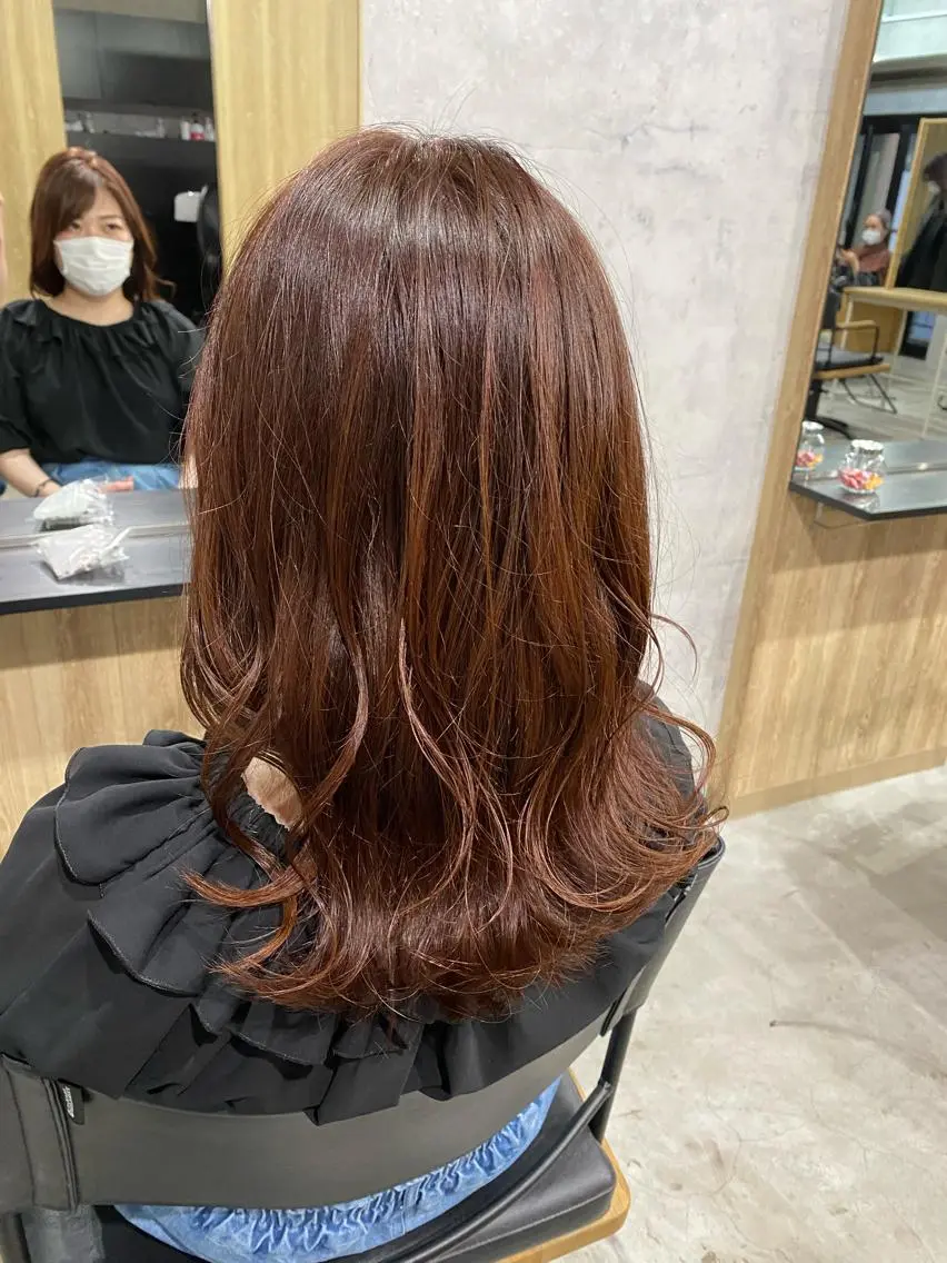 ミディアム カラー 髪質改善/レイヤー カット手塚奨のヘアスタイル