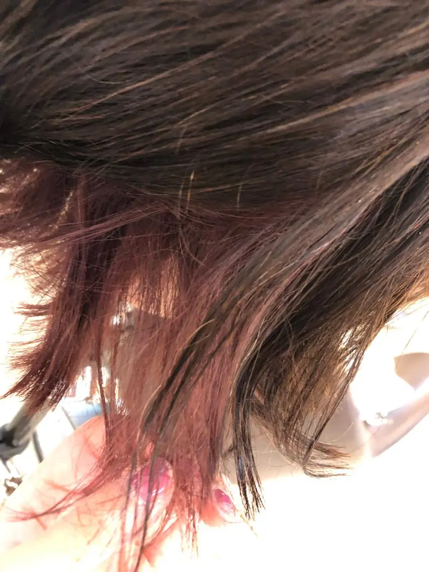 ミディアム カラー 透明感カラー インナーカラー ピンクカラー トリートメント MYA 🤍kanaのヘアスタイル