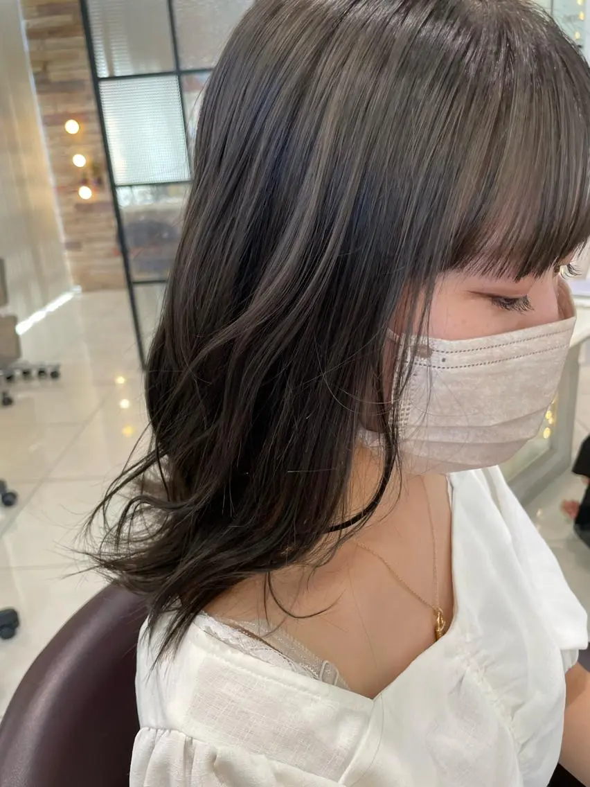 ミディアム カラー 透明感カラー 透明感color吉田 沙羅のヘアスタイル