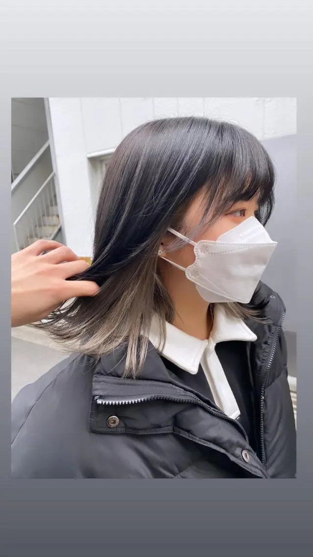 ミディアム カラー カット ヘアカラー トリートメント レイヤーウルフ エクステ磯部のヘアスタイル
