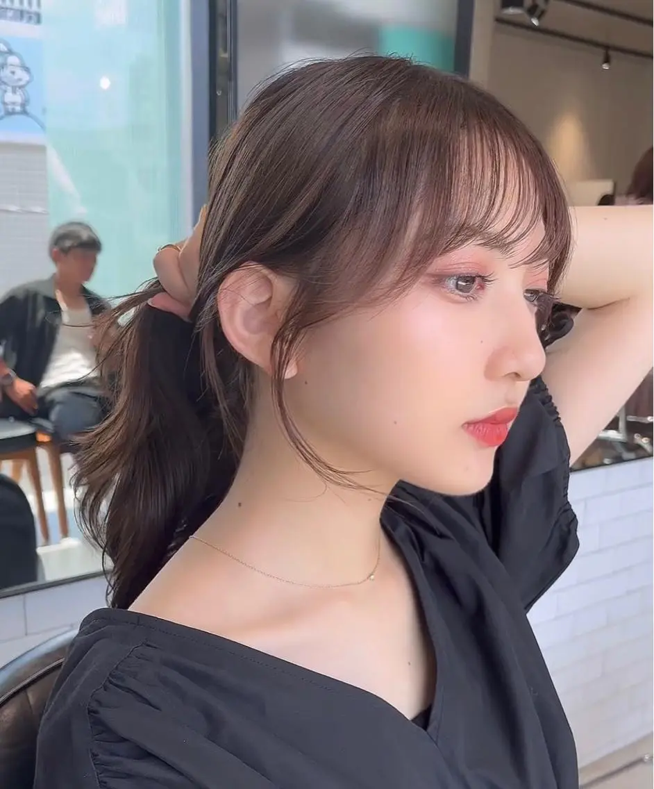 ミディアム カット ヘアカラー トリートメント 🌫️大人韓国ヘア 🌫️naoyaのヘアスタイル
