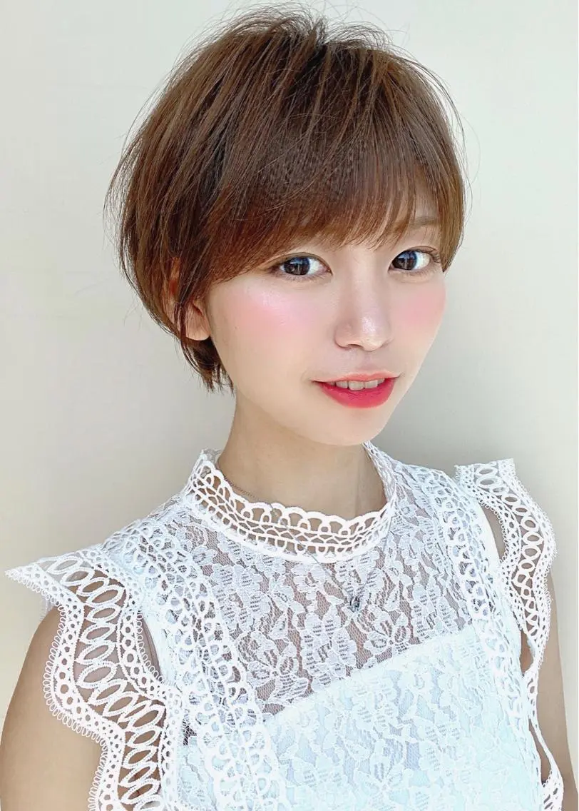 ショート カラー ショートヘア 小顔カット 伊奈 航平のヘアスタイル