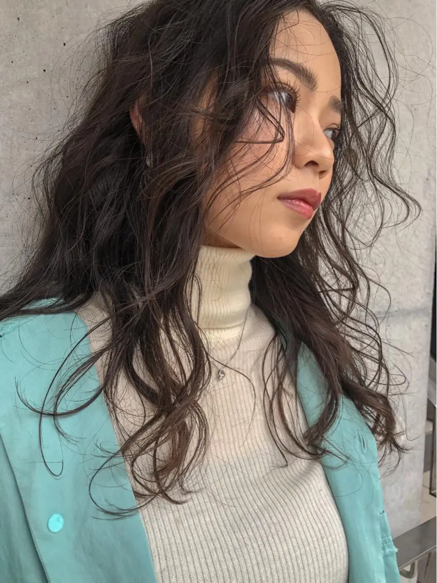 ロング カット パーマ nessヤマサキ リュウタのヘアスタイル