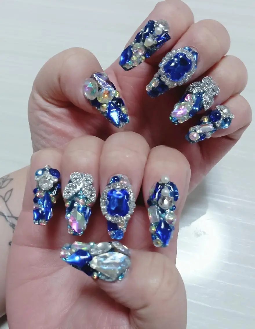ネイル ストーンネイル ハンドネイル Nail Salon macherieのネイルデザイン