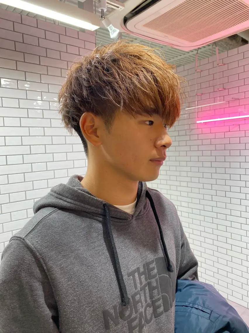 カラー パーマ メンズ マッシュ カット ヘアカラー トリートメント ヘアセット 梅田中崎町メンズ 美容師ユースケのヘアスタイル